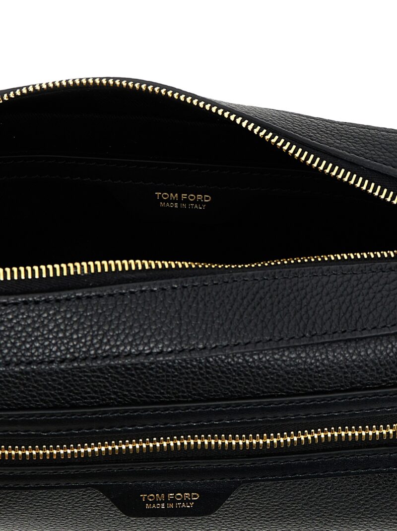 Logo leather beauty case 100% calf leather (bos taurus) TOM FORD Black