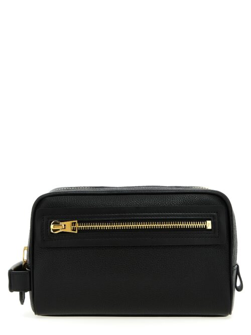 Logo leather beauty case TOM FORD Black