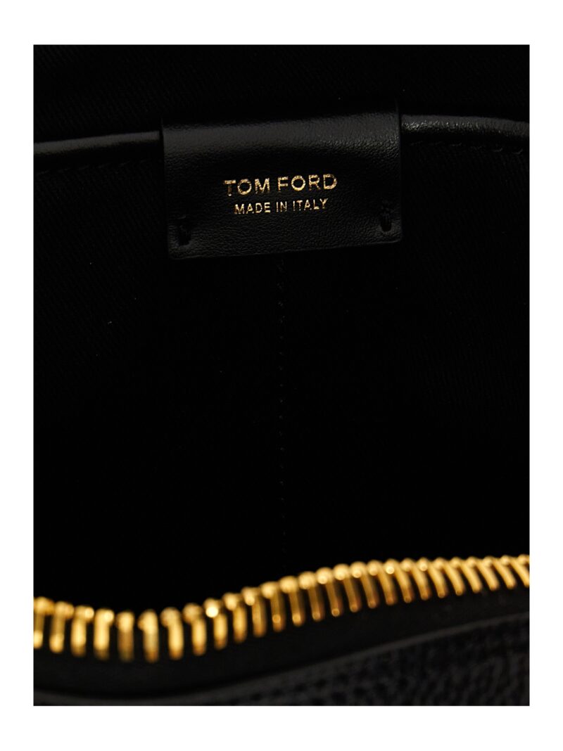 Logo leather beauty case 100% calf leather (bos taurus) TOM FORD Black