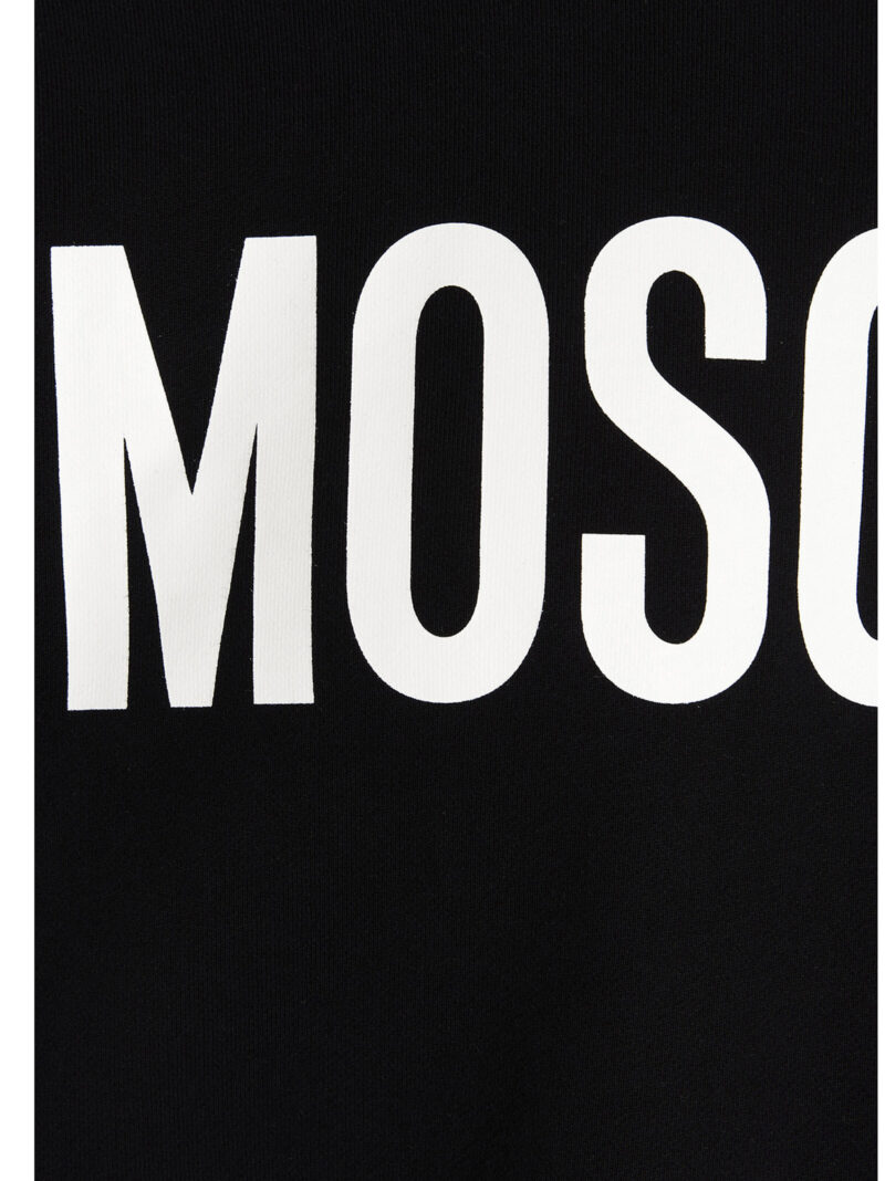 'Label’ sweatshirt 100% cotton MOSCHINO White/Black