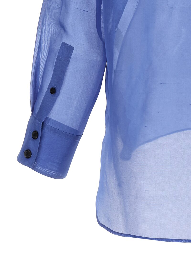 'Missa' shirt 100% silk KHAITE Blue