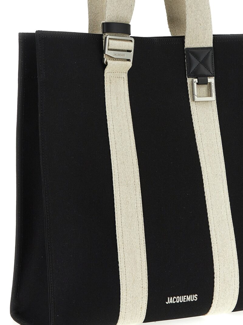 'Le Cabas Cuerda' shopping bag Man JACQUEMUS White/Black