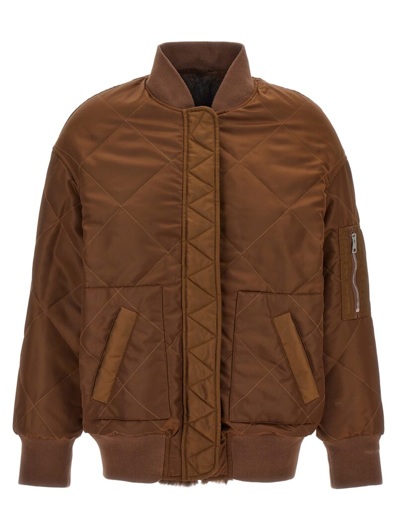 'Visone-Nylon Diamond' bomber jacket 24037150BRONZO BLANCHA Brown