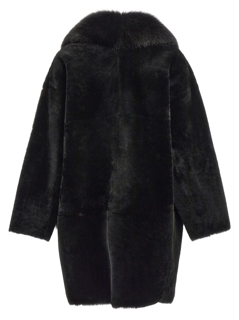 'Merino Straight-Volpe Shadow' fur 24042200NERO BLANCHA Black