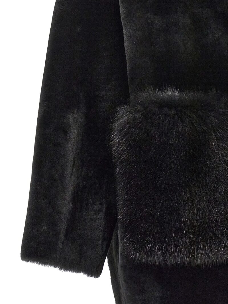 'Merino Straight-Volpe Shadow' fur 100% shearling BLANCHA Black