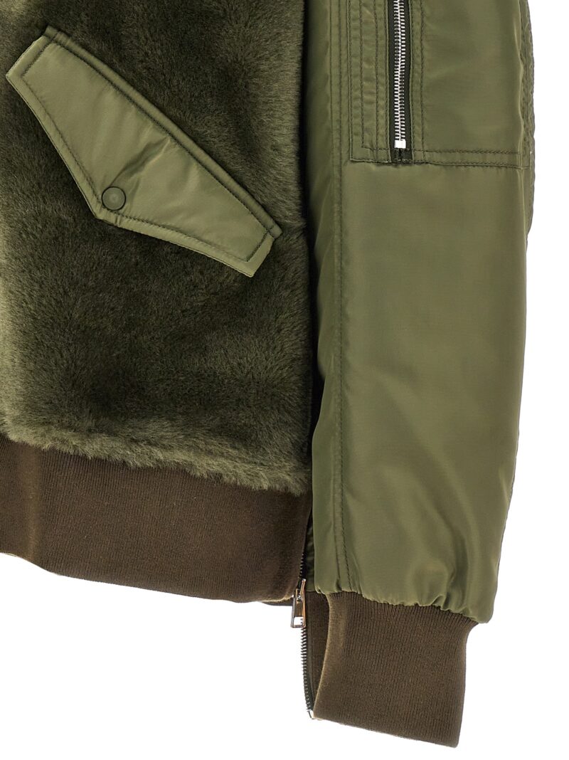 'militare' bomber jacket 100% shearling BLANCHA Green