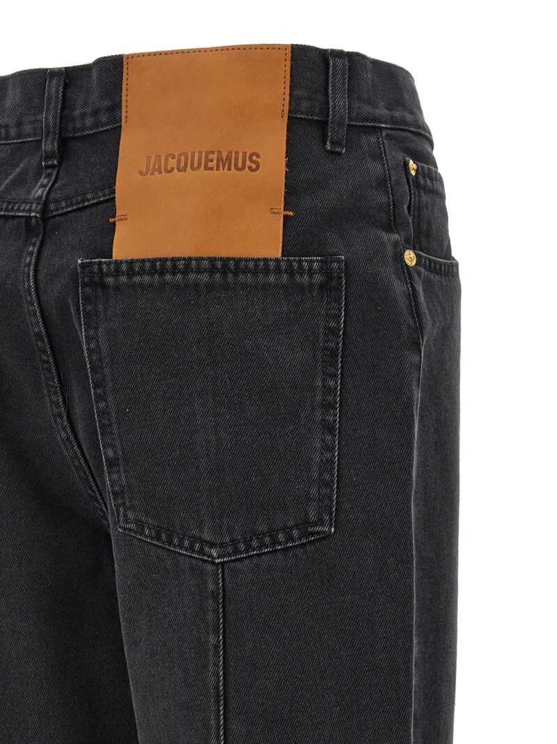 'Le de-Nîmes court' jeans 100% cotton JACQUEMUS Black