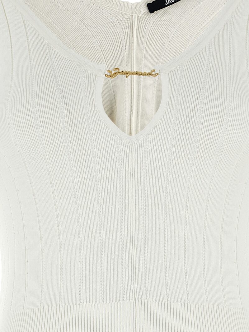 'Le haut Pralù' top 94% viscose 6% polyester JACQUEMUS White