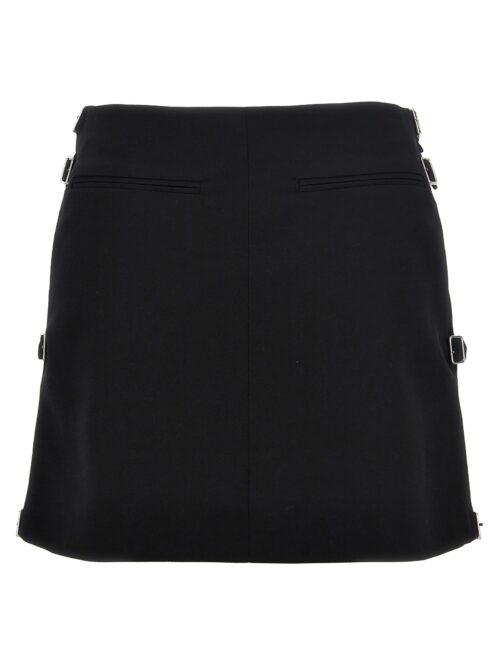 'Multi Sangle Wool Mini' skirt COURREGES Black