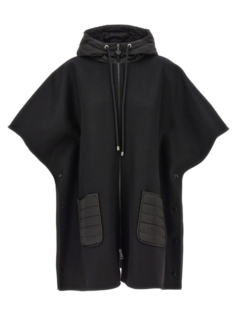 Hooded cape MONCLER Black