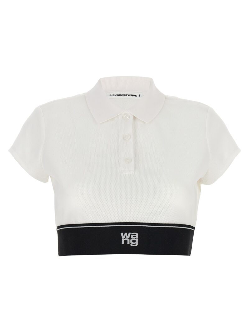 'Cheerleader Top' polo shirt T BY ALEXANDER WANG White