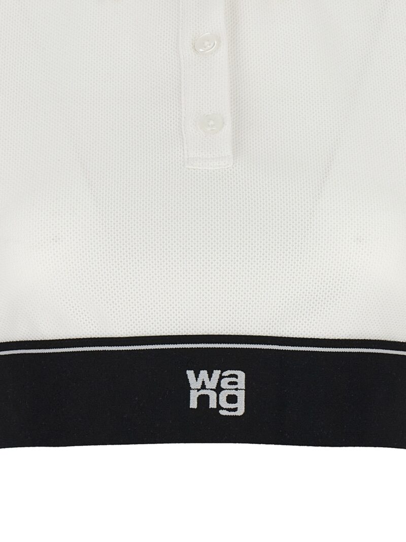 'Cheerleader Top' polo shirt 100% polyester T BY ALEXANDER WANG White