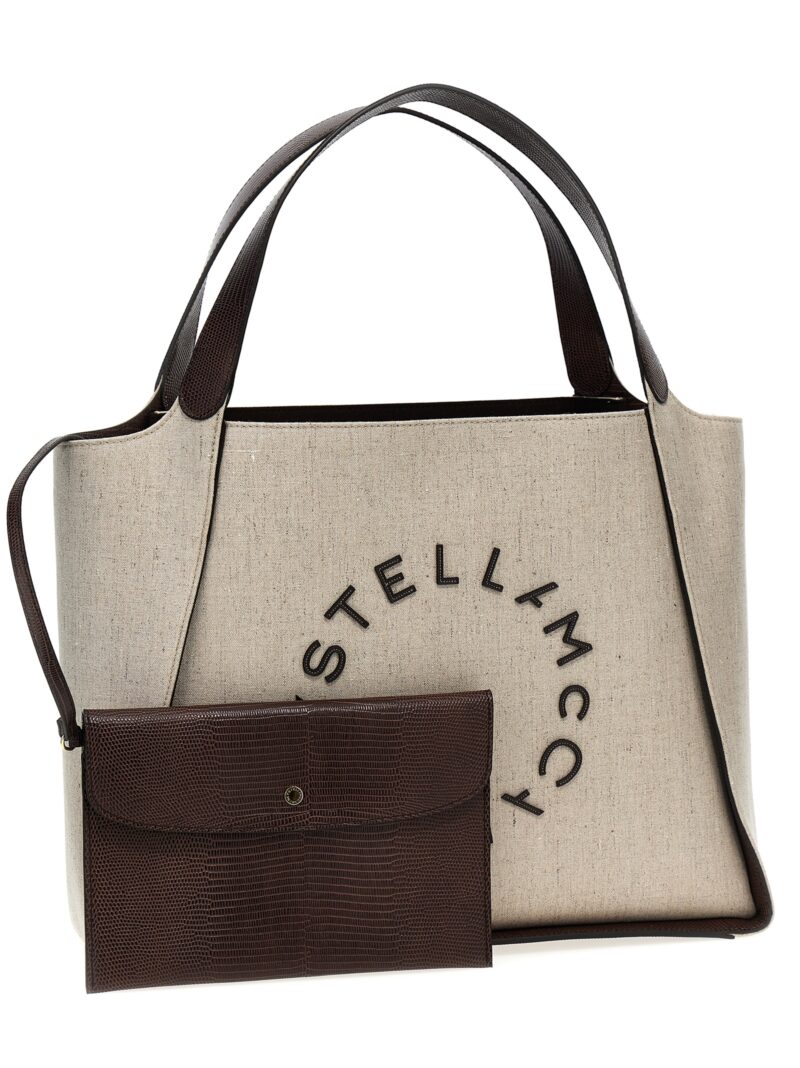 Big logo shopping bag Woman STELLA MCCARTNEY Beige