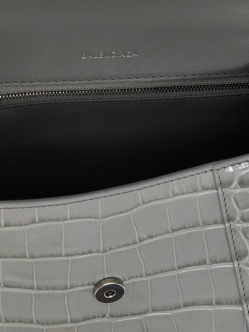 'Hourglass S' handbag 100% calfskin leather (Bos Taurus) BALENCIAGA Gray