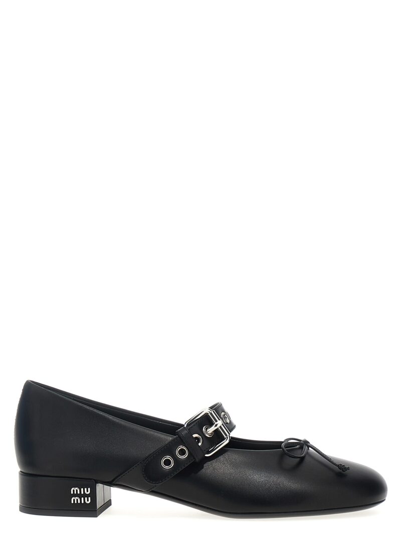 Buckle strap ballet flats MIU MIU Black