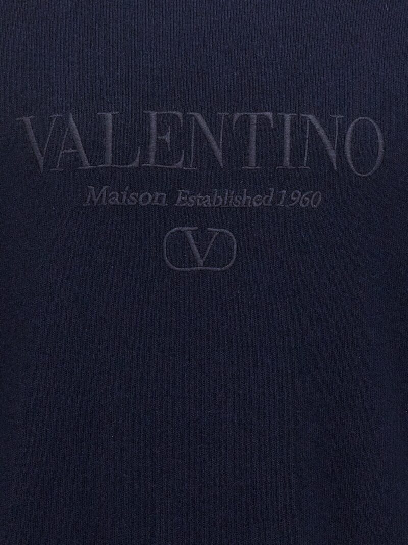 Embroidery sweater 100% virgin wool VALENTINO GARAVANI Blue