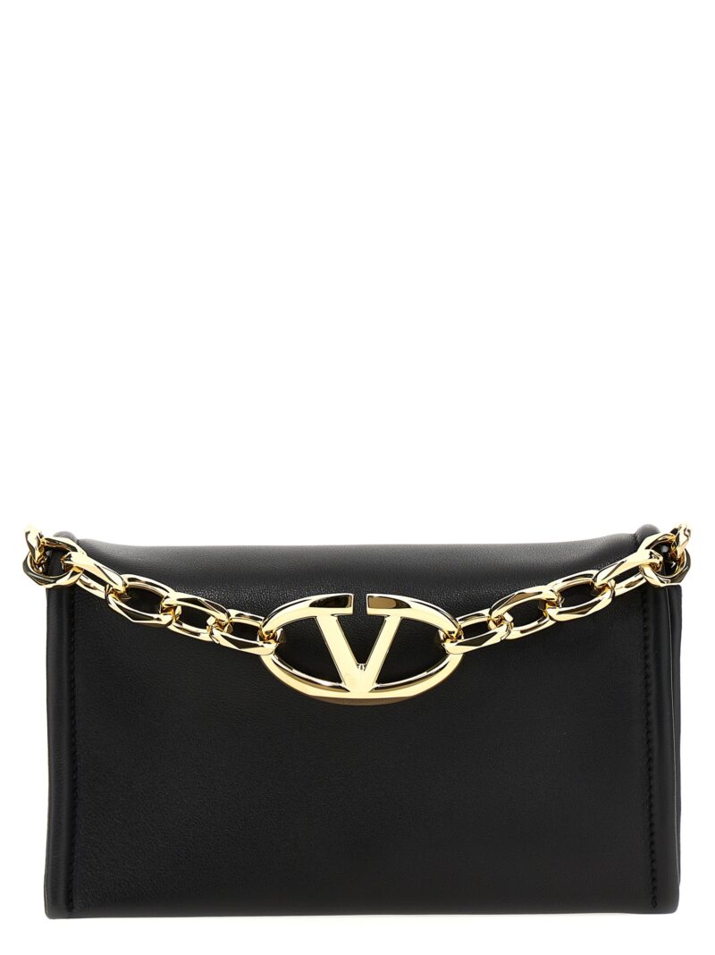 Valentino Garavani 'VLogo Chain' clutch bag VALENTINO GARAVANI Black