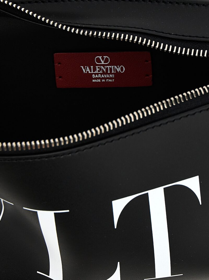 Valentino Garavani 'VLTN' belt bag 100% calf leather (Bos Taurus) VALENTINO GARAVANI White/Black