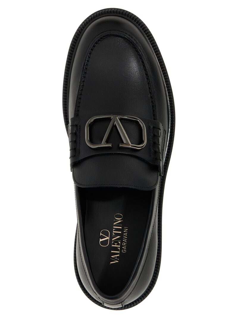 Valentino Garavani 'VLogo Signature' loafers 100% calfskin leather (Bos Taurus) VALENTINO GARAVANI Black