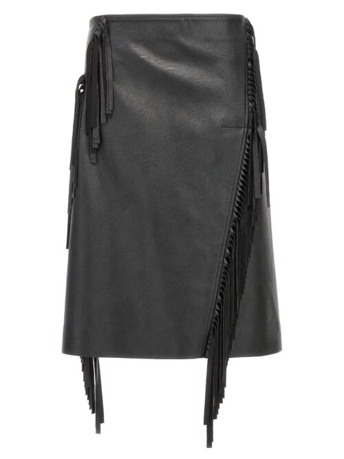 Fringed Alter Mat skirt STELLA MCCARTNEY Black