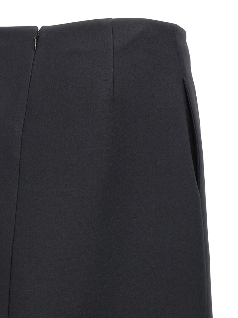 Flared midi skirt 82% cotton