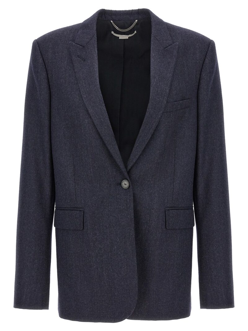 Single-breasted wool blazer STELLA MCCARTNEY Blue