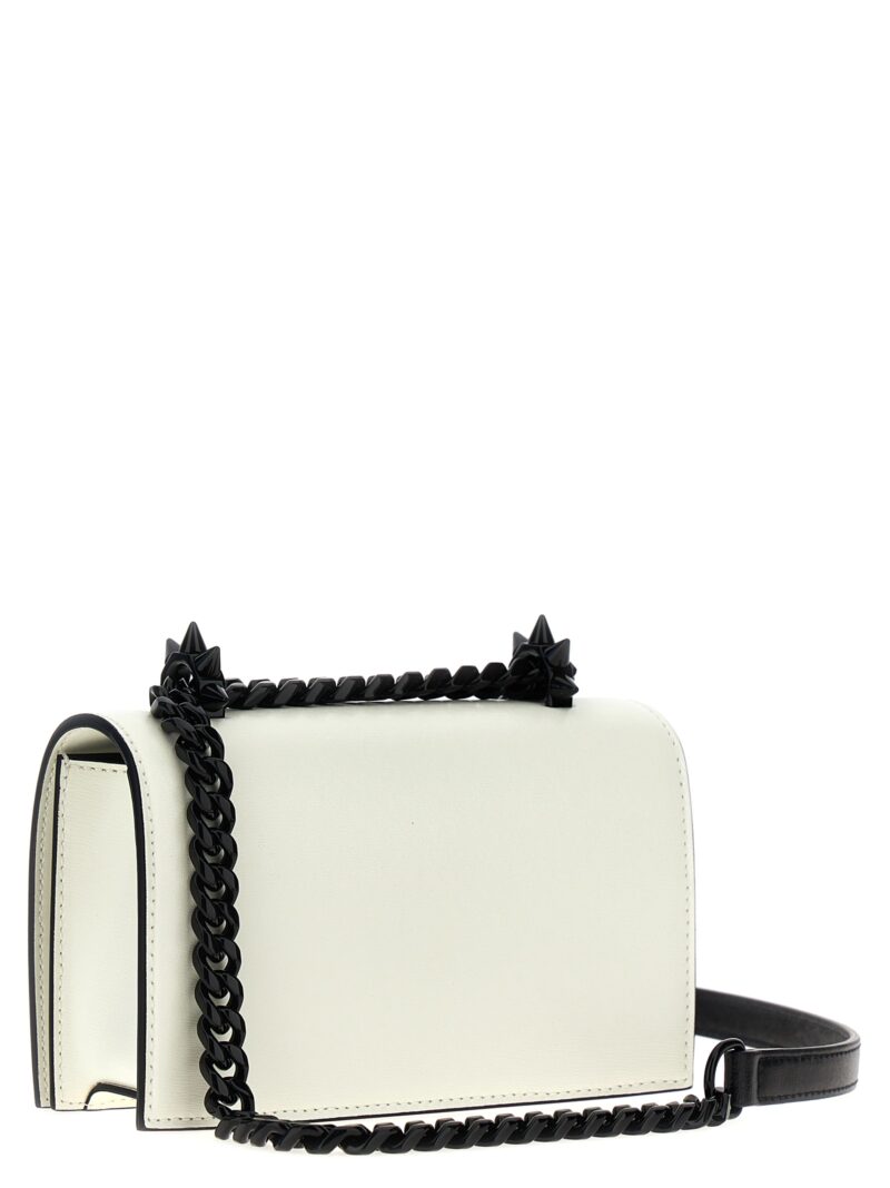 'Mini Jewelled Satchel' shoulder bag 6531341BLGZ9210 ALEXANDER MCQUEEN White/Black