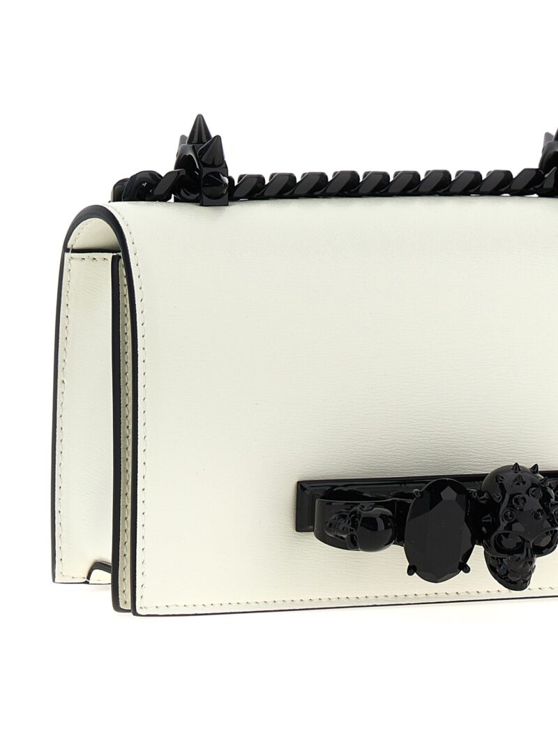 'Mini Jewelled Satchel' shoulder bag Woman ALEXANDER MCQUEEN White/Black