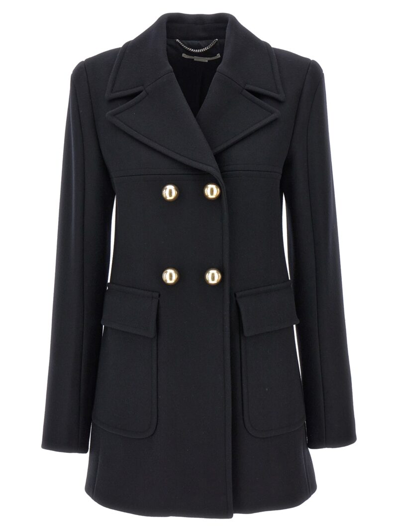 Double-breasted coat STELLA MCCARTNEY Black