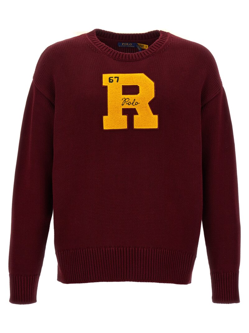 Logo patch sweater POLO RALPH LAUREN Bordeaux