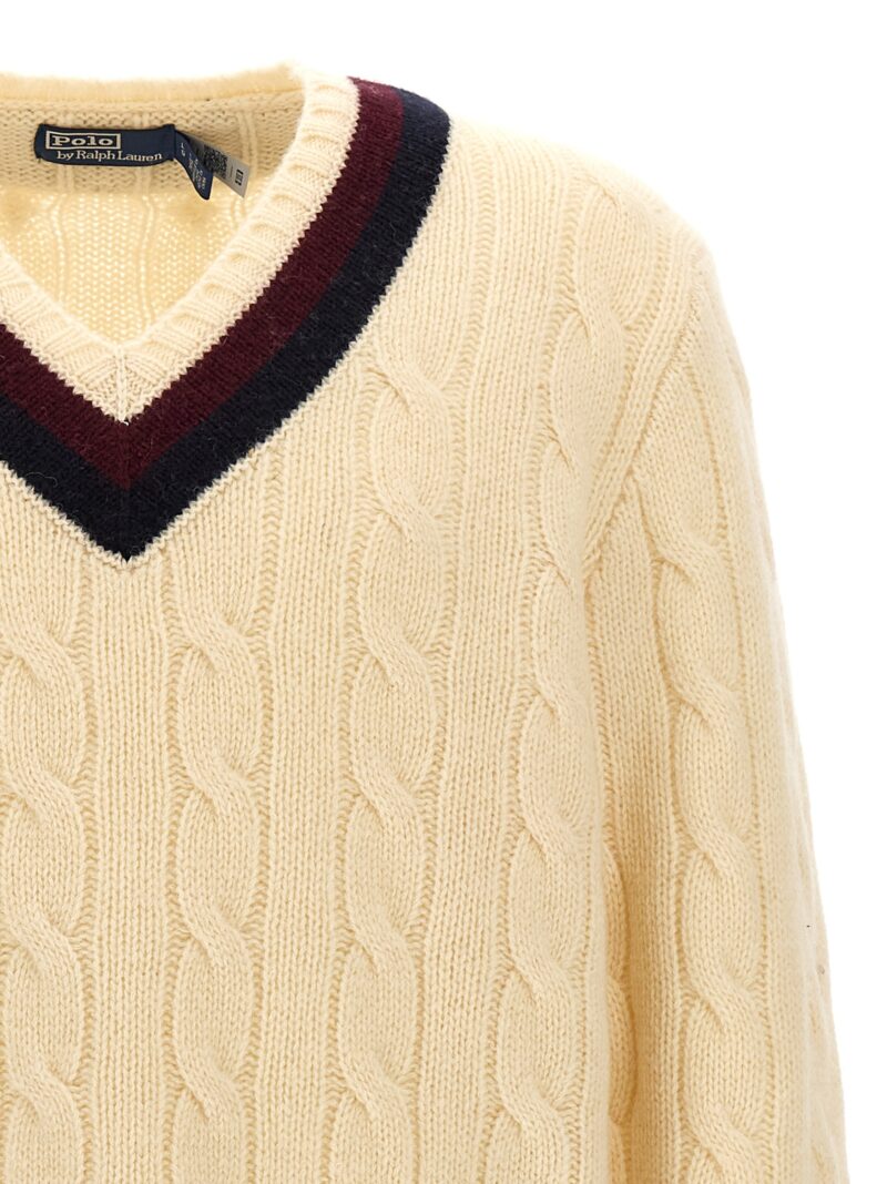 Aaran cable sweater Man POLO RALPH LAUREN White