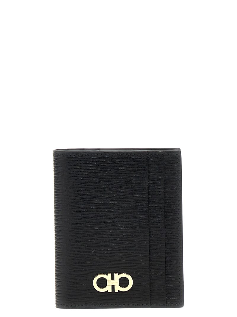 'Gancini' card holder FERRAGAMO Black