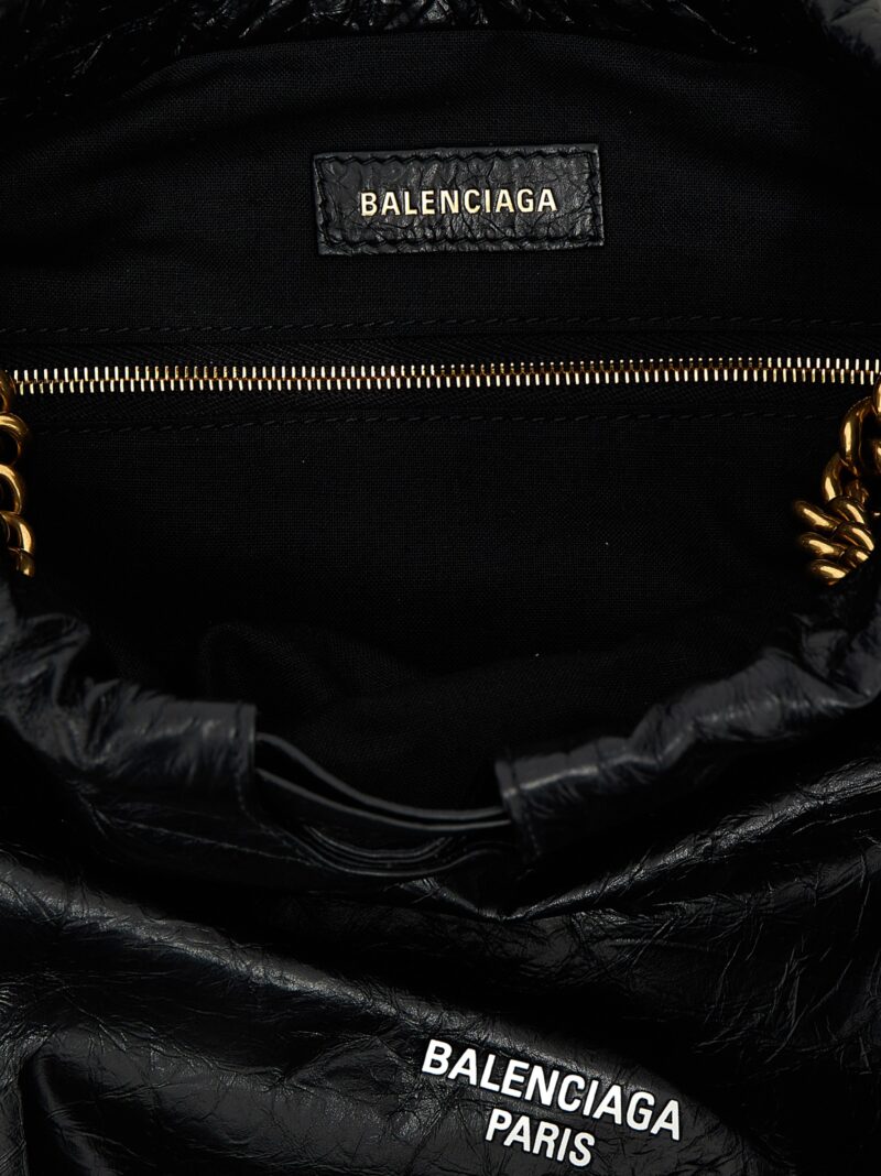 'Crush Tote S' shoulder bag 100% calfskin leather (Bos Taurus) BALENCIAGA Black