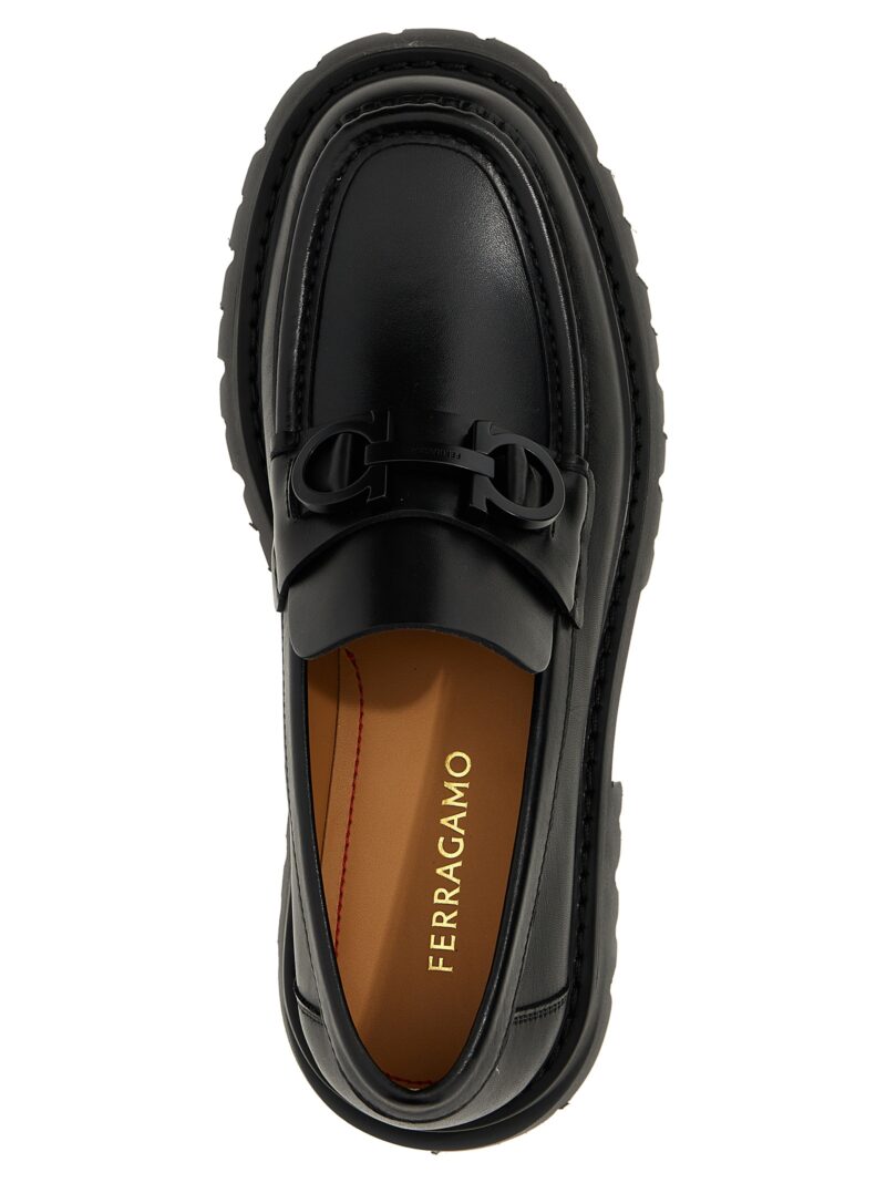 'Florian' loafers 100% calfskin leather (Bos Taurus) FERRAGAMO Black