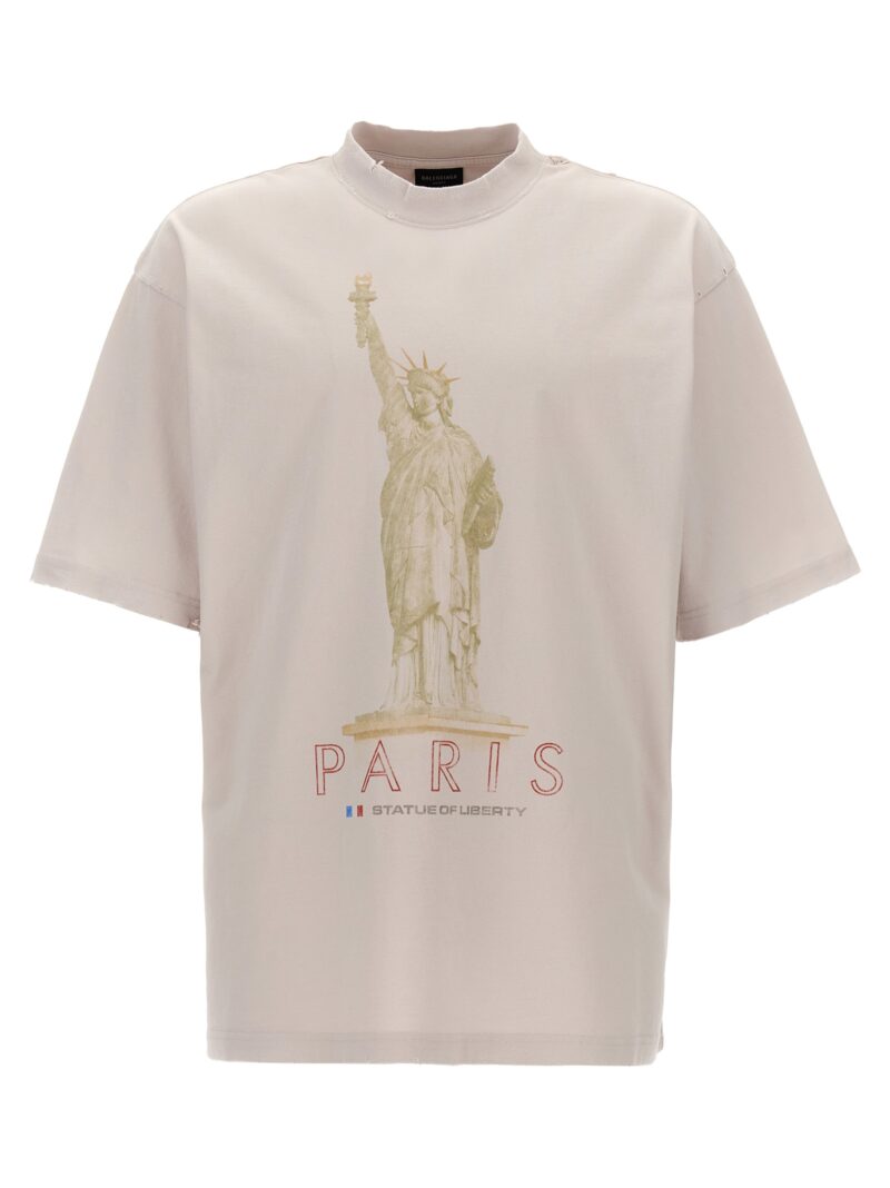 'Paris Liberty' T-shirt BALENCIAGA White