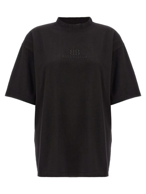 Logo embroidery t-shirt BALENCIAGA Black