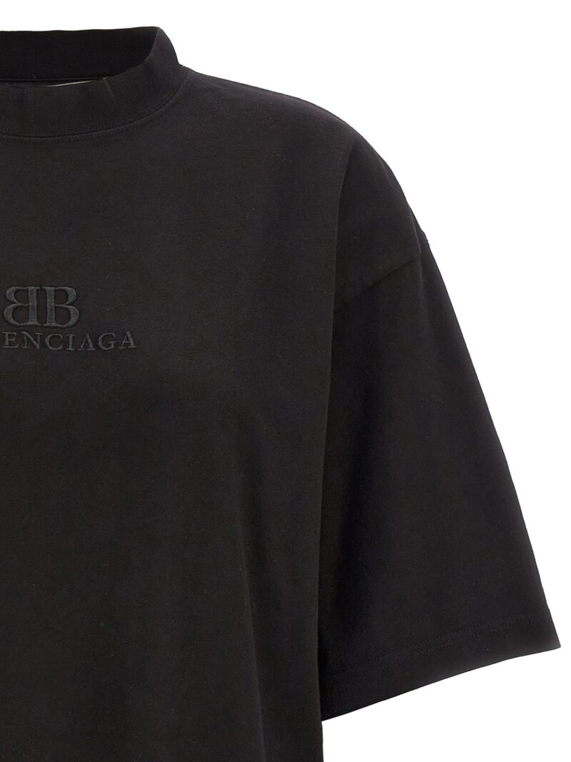 Logo embroidery t-shirt Woman BALENCIAGA Black