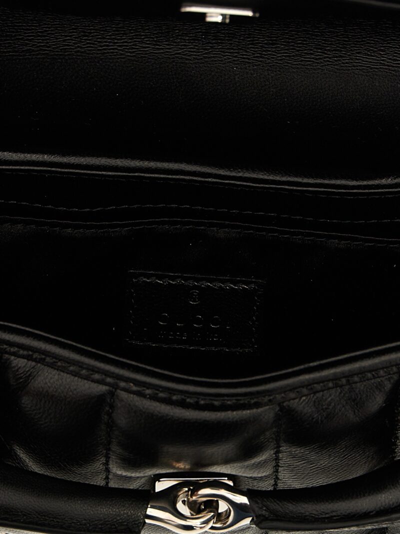 'Horsebit' small shoulder bag 100% calfskin leather GUCCI Black