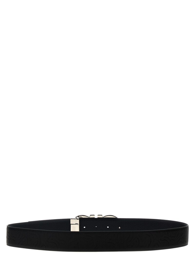 'Gancini' reversible belt Man FERRAGAMO Black