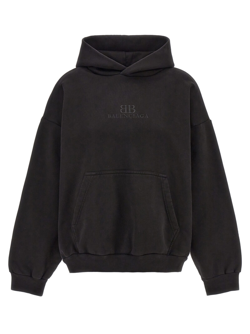 Logo embroidery hoodie BALENCIAGA Black