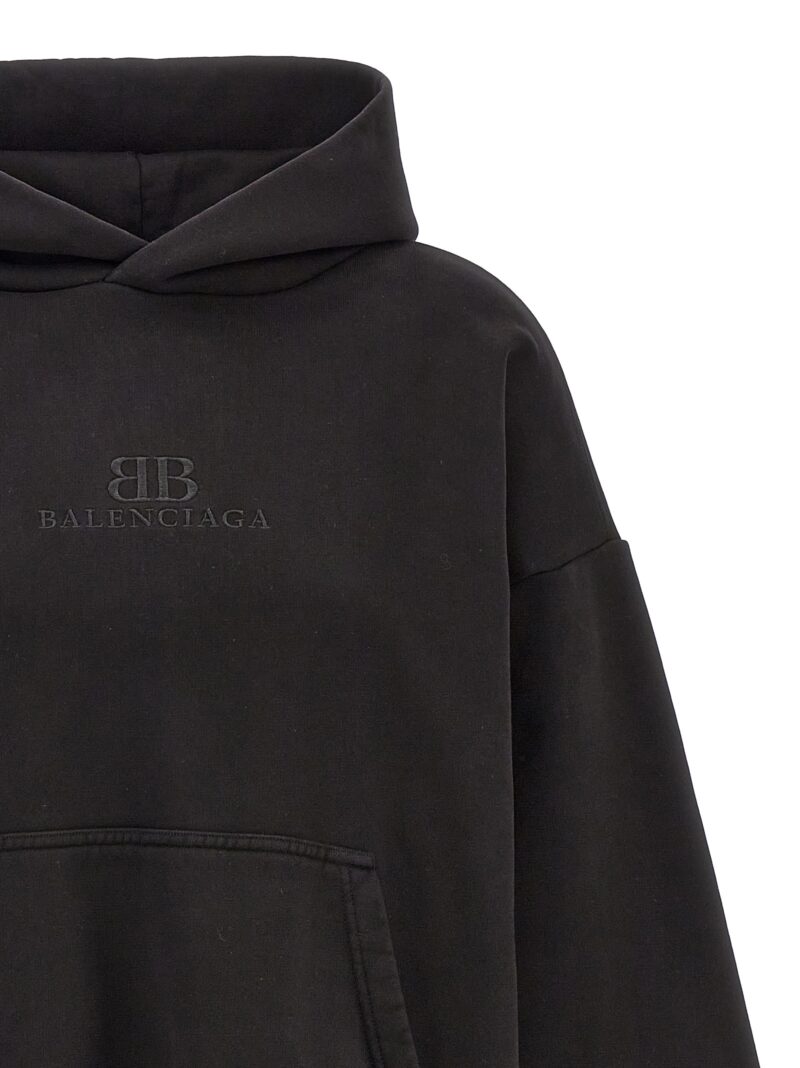 Logo embroidery hoodie Woman BALENCIAGA Black