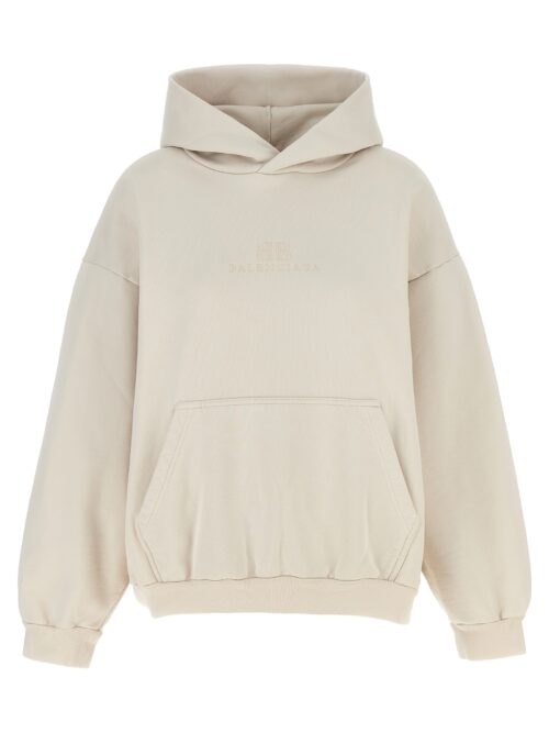 Logo embroidery hoodie BALENCIAGA Beige