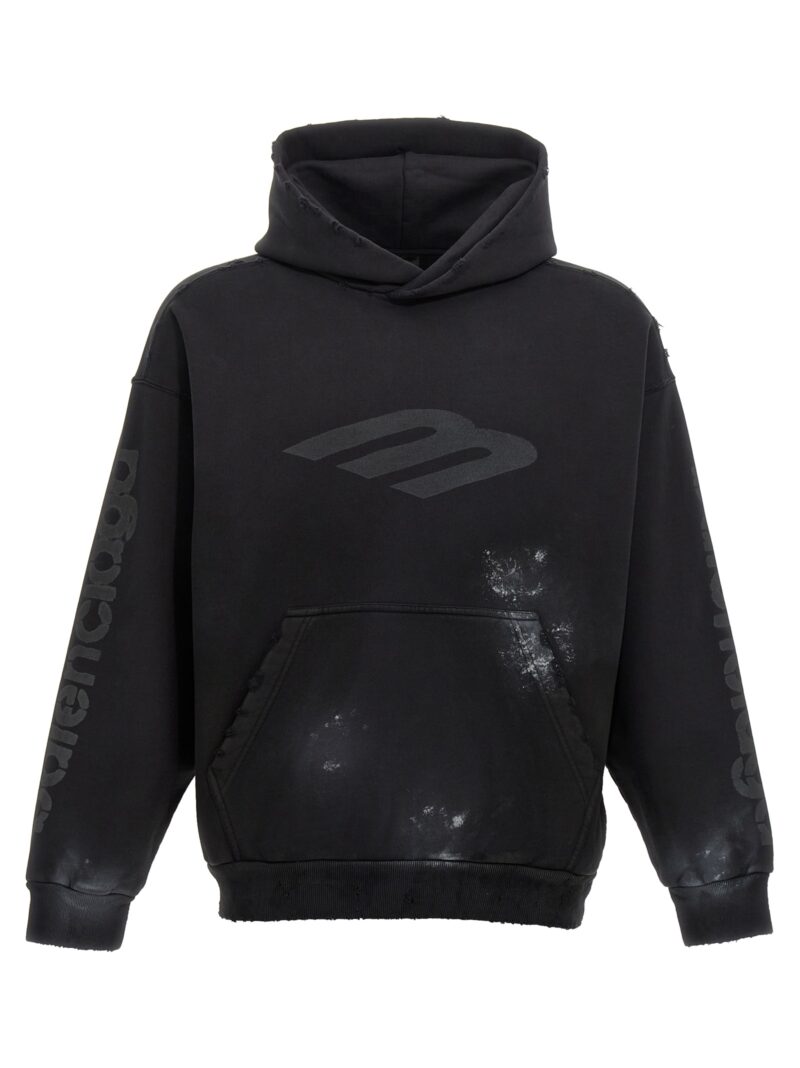 Logo print hoodie BALENCIAGA Black