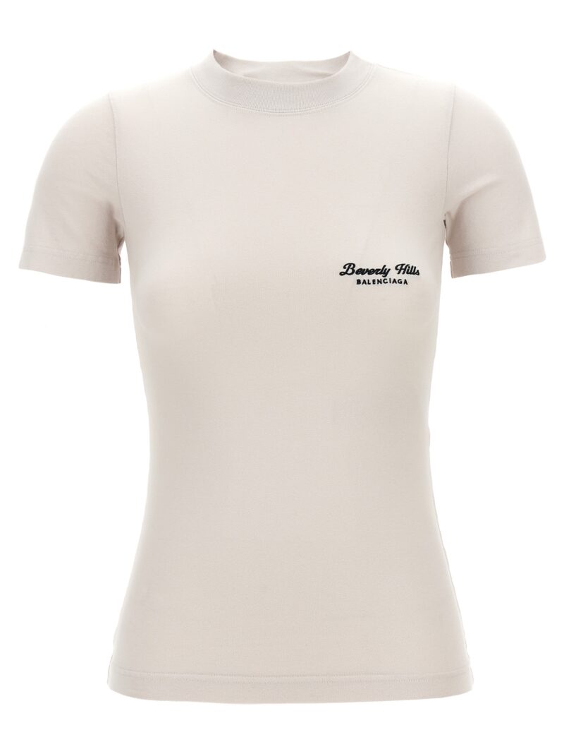 Logo embroidery t-shirt BALENCIAGA White/Black