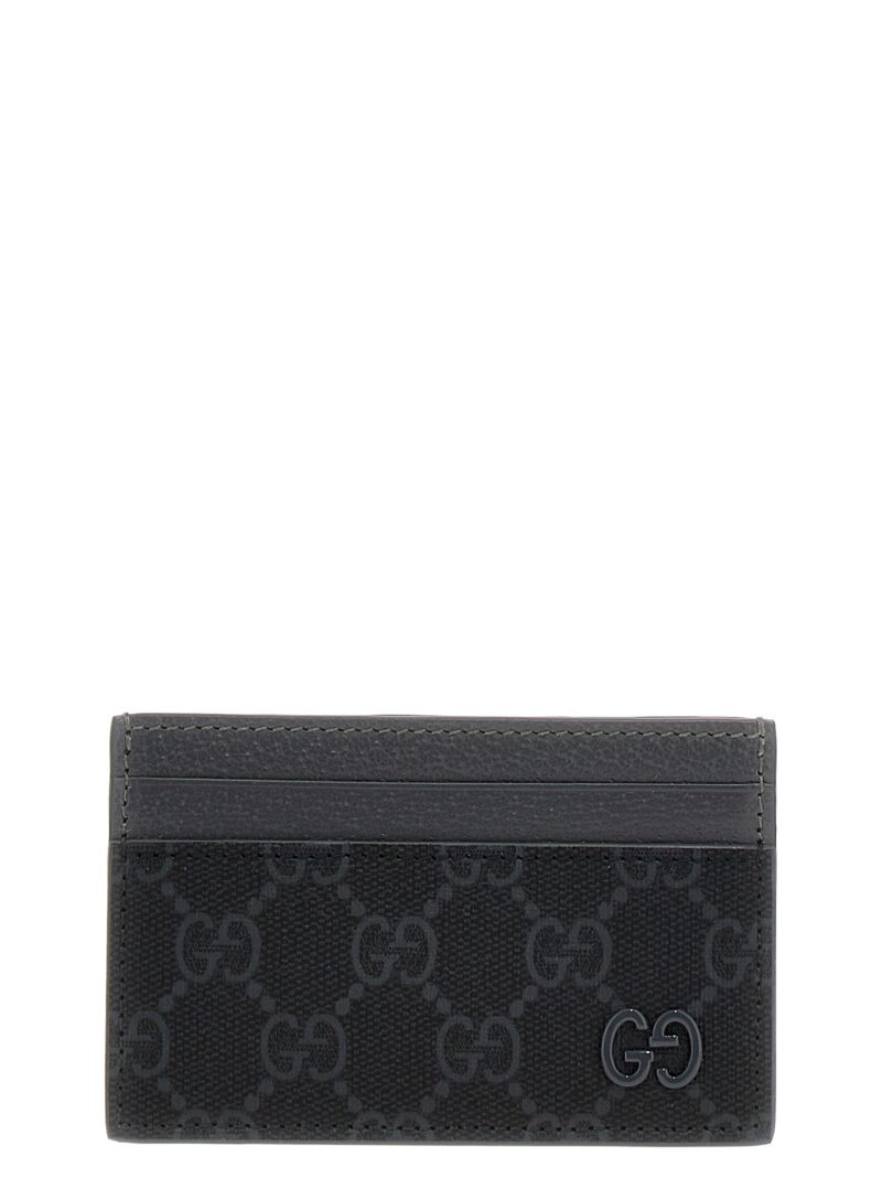 Logo card holder GUCCI Gray