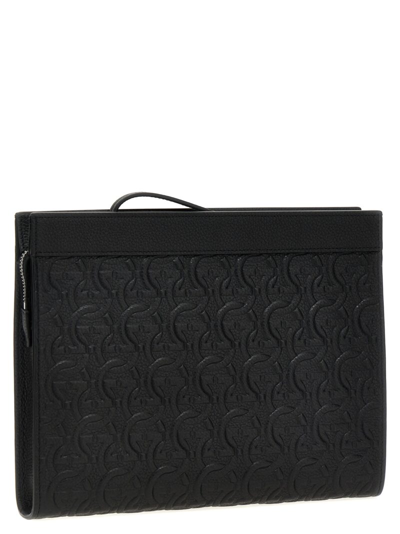 'Gancini' clutch 769481NERO FERRAGAMO Black