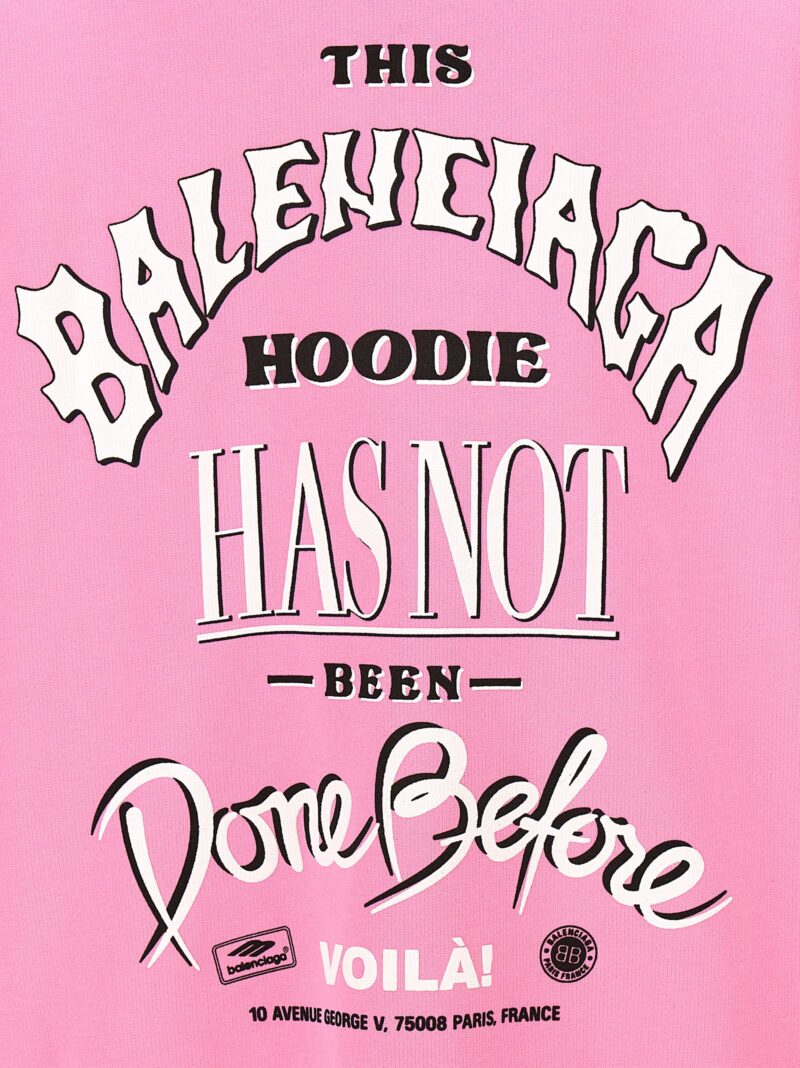 Printed hoodie 100% cotton BALENCIAGA Pink