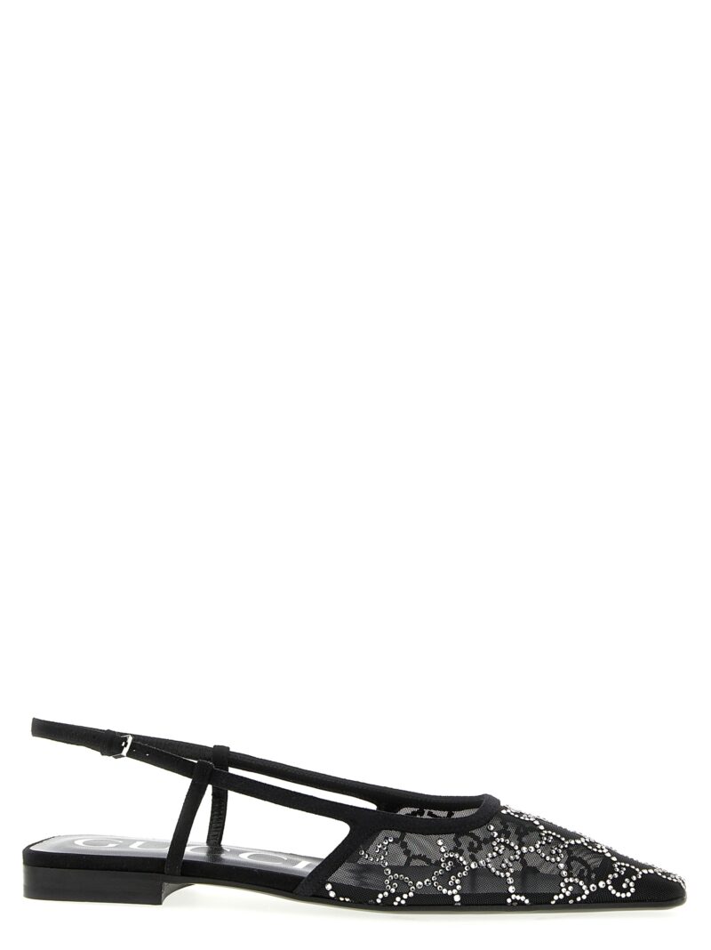 'GG' ballet slingbacks GUCCI Black