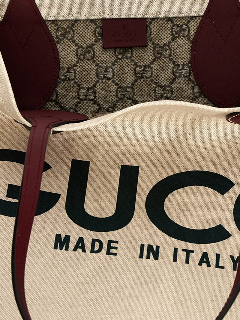 'Gucci' shopping bag 59% polyurethane 24% cotton 17% linen GUCCI Beige