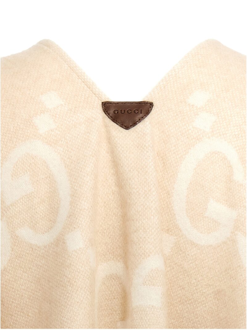 'GG' reversible cape 100% cashmere GUCCI Beige